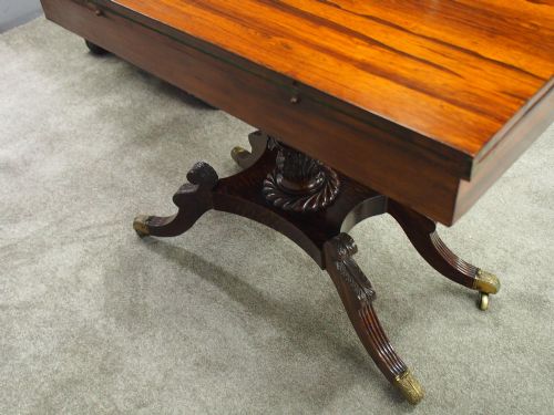 SCOTTISH REGENCY ROSEWOOD CARD TABLE - ADDITIONAL PHOTO 7