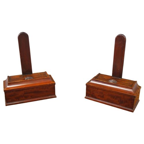 Pair of George IV Mahogany Plate Stands