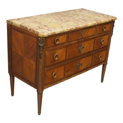 French Louis XV Style Walnut Commode
