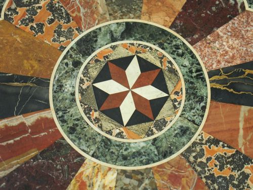 ITALIAN SPECIMEN MARBLE AND SATIN BIRCH TABLE - ADDITIONAL PHOTO 5