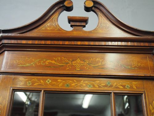 SHERATON STYLE MARQUETRY INLAID CORNER CABINET - ADDITIONAL PHOTO 3