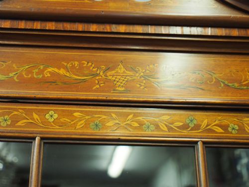 SHERATON STYLE MARQUETRY INLAID CORNER CABINET - ADDITIONAL PHOTO 4