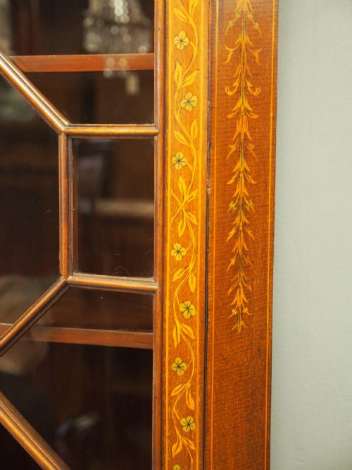 SHERATON STYLE MARQUETRY INLAID CORNER CABINET - ADDITIONAL PHOTO 6