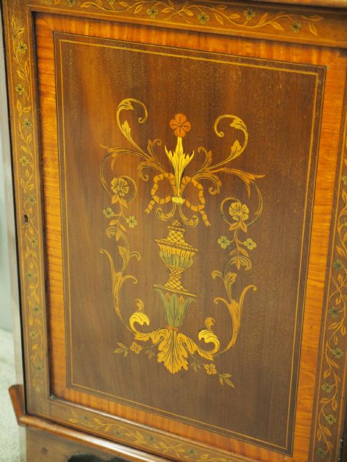 SHERATON STYLE MARQUETRY INLAID CORNER CABINET - ADDITIONAL PHOTO 8