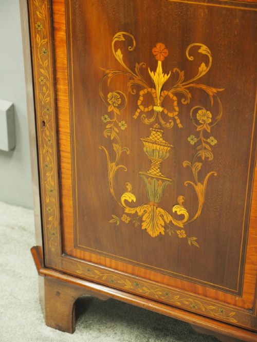 SHERATON STYLE MARQUETRY INLAID CORNER CABINET - ADDITIONAL PHOTO 10