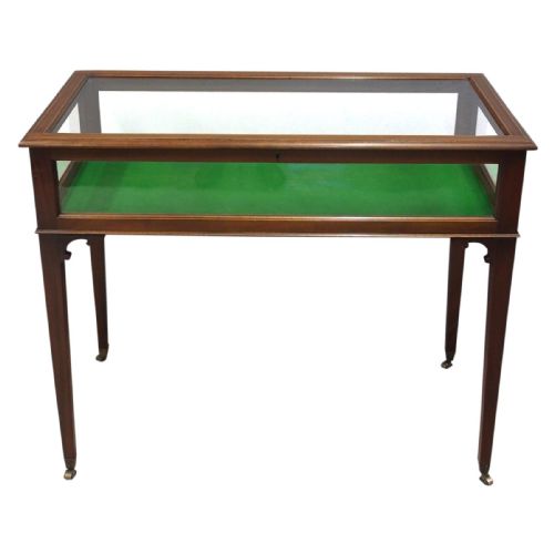 Sheraton Style Inlaid Mahogany Bijouterie Cabinet / Table