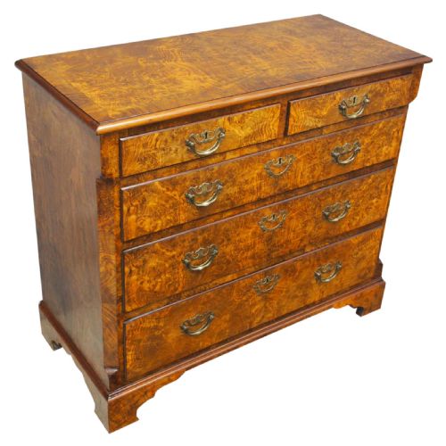 George III Figured Walnut Chest of Drawers