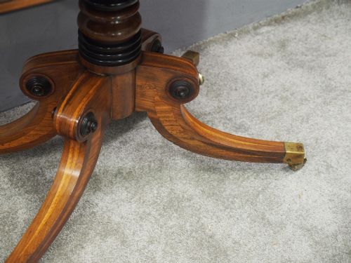 REGENCY MAHOGANY AND ROSEWOOD GAMES TABLE - ADDITIONAL PHOTO 4