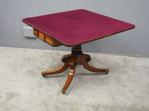 REGENCY MAHOGANY AND ROSEWOOD GAMES TABLE - ADDITIONAL PHOTO 8