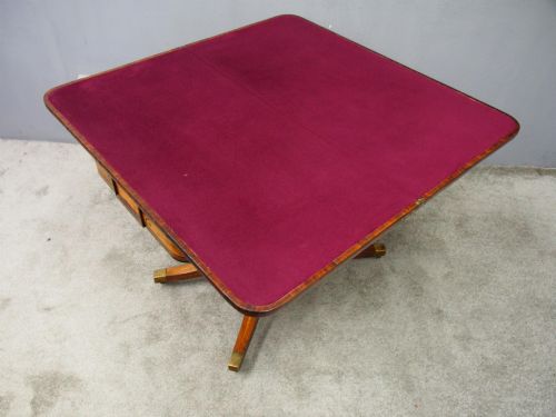 REGENCY MAHOGANY AND ROSEWOOD GAMES TABLE - ADDITIONAL PHOTO 9