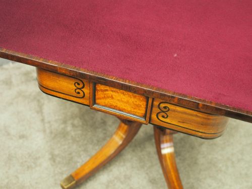 REGENCY MAHOGANY AND ROSEWOOD GAMES TABLE - ADDITIONAL PHOTO 10