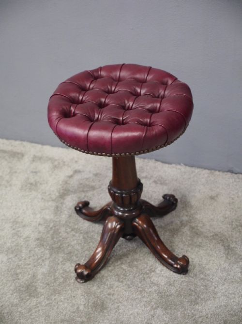 WILLIAM IV MAHOGANY PIANO STOOL - ADDITIONAL PHOTO 2