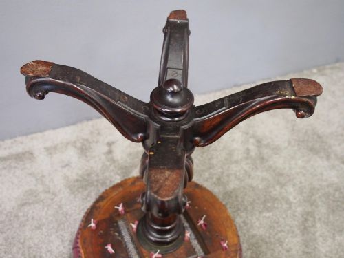 WILLIAM IV MAHOGANY PIANO STOOL - ADDITIONAL PHOTO 7
