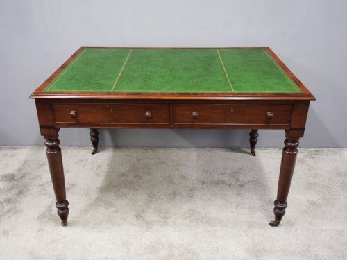 WILLIAM IV MAHOGANY PARTNERS WRITING TABLE - ADDITIONAL PHOTO 1