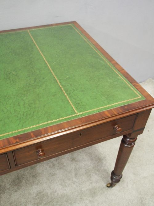 WILLIAM IV MAHOGANY PARTNERS WRITING TABLE - ADDITIONAL PHOTO 4