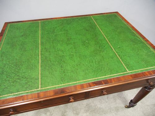 WILLIAM IV MAHOGANY PARTNERS WRITING TABLE - ADDITIONAL PHOTO 5