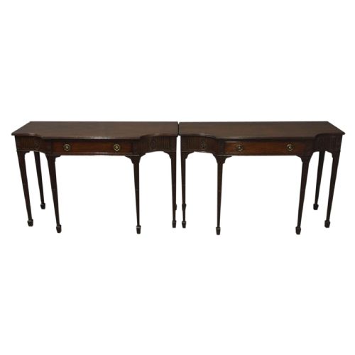 Pair of George III Style Mahogany Side Tables