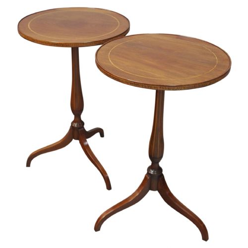 Pair of Sheraton Revival Occasional Tables