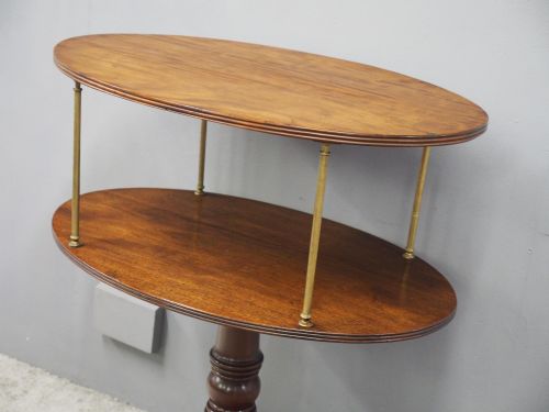 GEORGE IV MAHOGANY OVAL DUMBWAITER - ADDITIONAL PHOTO 4
