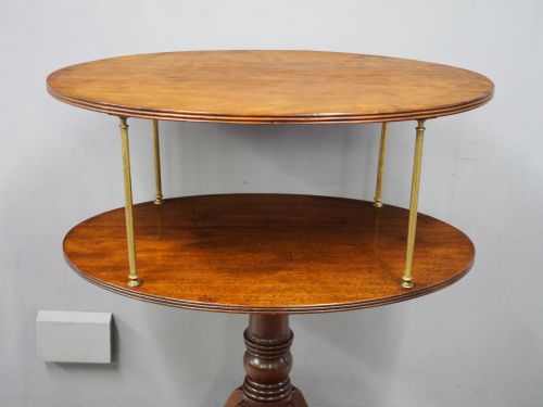 GEORGE IV MAHOGANY OVAL DUMBWAITER - ADDITIONAL PHOTO 6