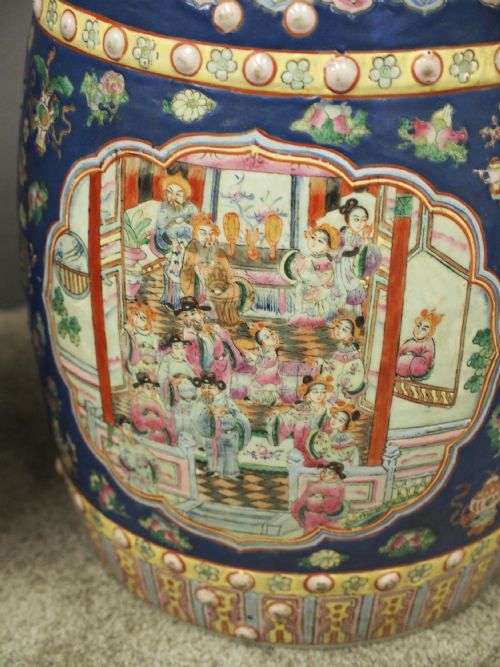 PAIR OF CHINESE QING DYNASTY PAINTED BARRELS SEATS - ADDITIONAL PHOTO 6