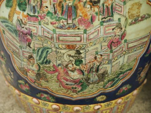 PAIR OF CHINESE QING DYNASTY PAINTED BARRELS SEATS - ADDITIONAL PHOTO 10