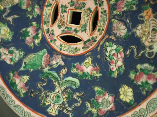 PAIR OF CHINESE QING DYNASTY PAINTED BARRELS SEATS - ADDITIONAL PHOTO 12
