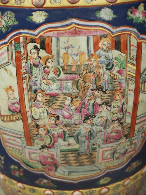 PAIR OF CHINESE QING DYNASTY PAINTED BARRELS SEATS - ADDITIONAL PHOTO 13
