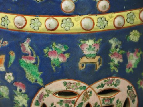 PAIR OF CHINESE QING DYNASTY PAINTED BARRELS SEATS - ADDITIONAL PHOTO 16