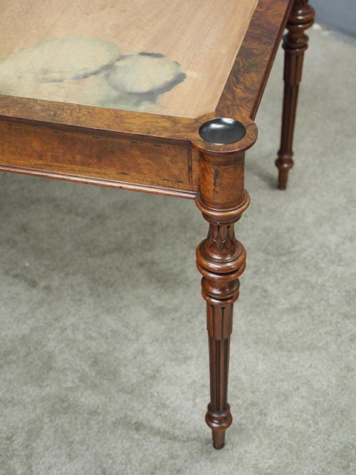 VICTORIAN INLAID BURR WALNUT GAMES TABLE - ADDITIONAL PHOTO 6