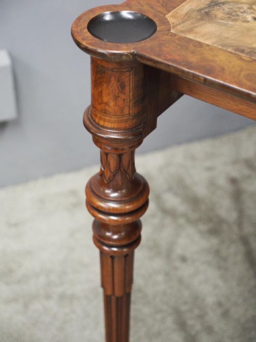 VICTORIAN INLAID BURR WALNUT GAMES TABLE - ADDITIONAL PHOTO 8