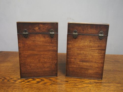 PAIR OF GEORGE III INLAID MAHOGANY CUTLERY BOXES - ADDITIONAL PHOTO 8