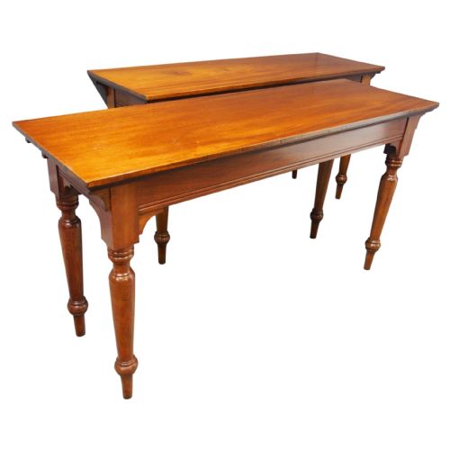 Pair of Large Victorian Mahogany Side Tables