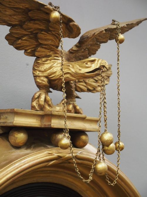 LARGE REGENCY GILT GIRANDOLE MIRROR - ADDITIONAL PHOTO 3