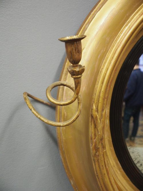 LARGE REGENCY GILT GIRANDOLE MIRROR - ADDITIONAL PHOTO 5