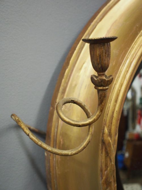 LARGE REGENCY GILT GIRANDOLE MIRROR - ADDITIONAL PHOTO 7