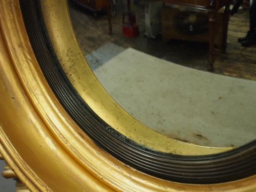 LARGE REGENCY GILT GIRANDOLE MIRROR - ADDITIONAL PHOTO 9