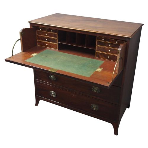 Inlaid Mahogany Secretaire Chest of Drawers