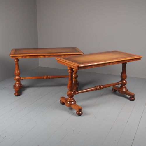 Pair of Victorian Satin Birch Library Tables