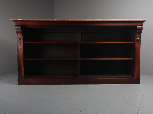 WILLIAM IV ROSEWOOD AND PINK MARBLE TOP OPEN BOOKCASE - ADDITIONAL PHOTO 11