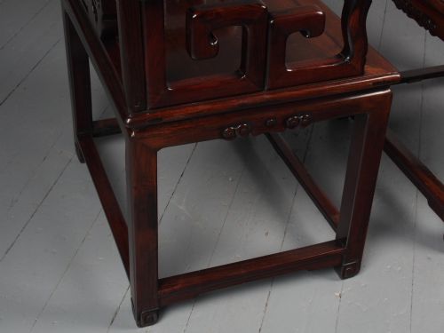 PAIR OF CHINESE QING DYNASTY HONGMU THRONE CHAIRS - ADDITIONAL PHOTO 10
