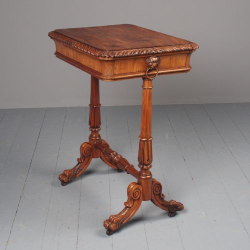 ANTIQUE REGENCY MAHOGANY SIDE TABLE - ADDITIONAL PHOTO 1