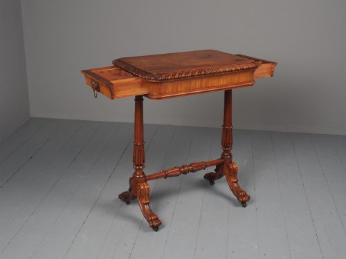 ANTIQUE REGENCY MAHOGANY SIDE TABLE - ADDITIONAL PHOTO 2