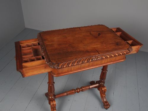 ANTIQUE REGENCY MAHOGANY SIDE TABLE - ADDITIONAL PHOTO 3