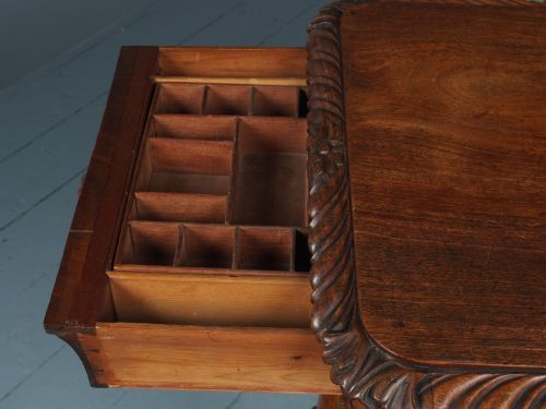 ANTIQUE REGENCY MAHOGANY SIDE TABLE - ADDITIONAL PHOTO 4