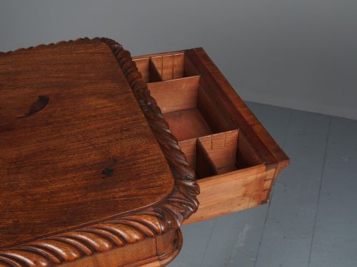 ANTIQUE REGENCY MAHOGANY SIDE TABLE - ADDITIONAL PHOTO 5