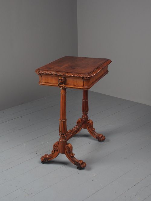 ANTIQUE REGENCY MAHOGANY SIDE TABLE - ADDITIONAL PHOTO 6