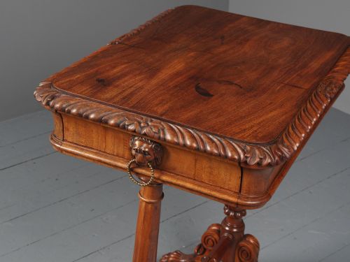 ANTIQUE REGENCY MAHOGANY SIDE TABLE - ADDITIONAL PHOTO 7