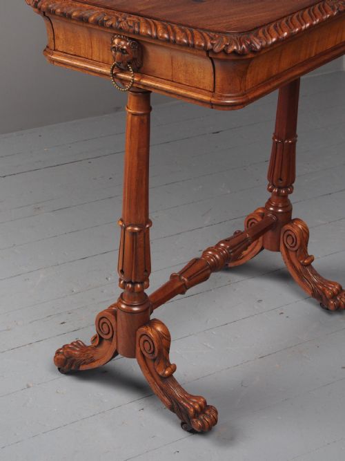 ANTIQUE REGENCY MAHOGANY SIDE TABLE - ADDITIONAL PHOTO 10