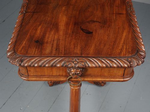 ANTIQUE REGENCY MAHOGANY SIDE TABLE - ADDITIONAL PHOTO 13